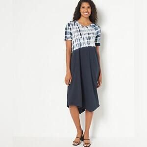 Logo Lori Goldstein Tie Dye Midi Dress Medium Petite